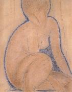 Amedeo Modigliani Crouched Nude (mk39) oil